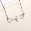    Cat paw necklace, European and American hot-selling heartbeat pattern clavicle necklace, fashionable heart-shaped necklace