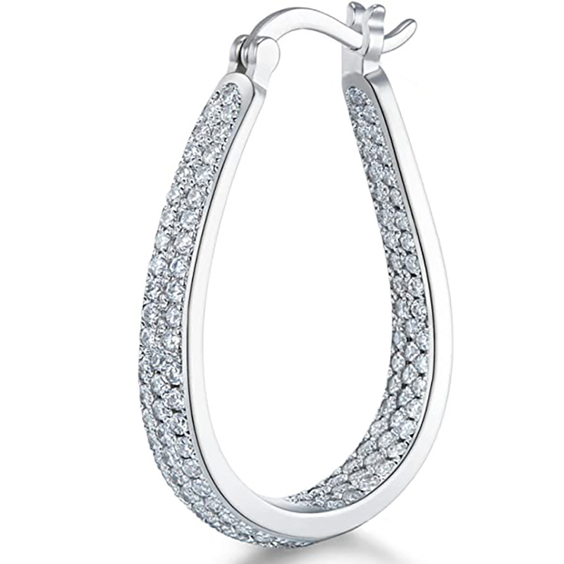 Fashion earrings European and American simulation temperament street shot catwalk earrings large circle personality women's earrings