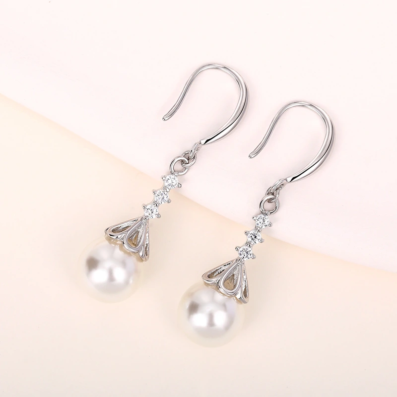 New earrings exquisite and elegant imitation pearl long earrings for women wedding bridal earrings for women