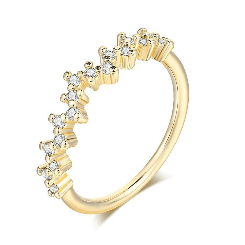 Gypsophila small diamond ring, the galaxy is hot, you are my ideal on earth, stackable small tail ring