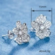   Popular five-petal flower earrings Korean style women's commuter earrings women's high-end exquisite women's earrings