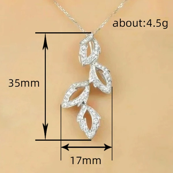  Fashion design long section decorated with leaves temperament versatile accessories with the same retro necklace