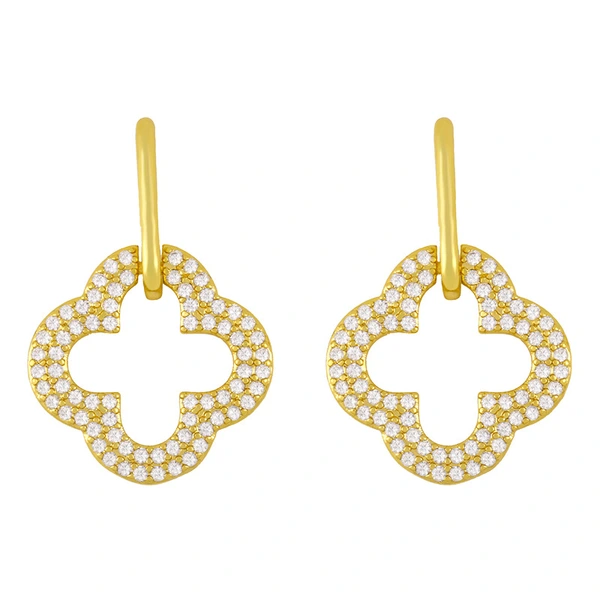 Clearance zircon earrings female net red geometric oval water drop earrings European and American retro cold style earrings erw81