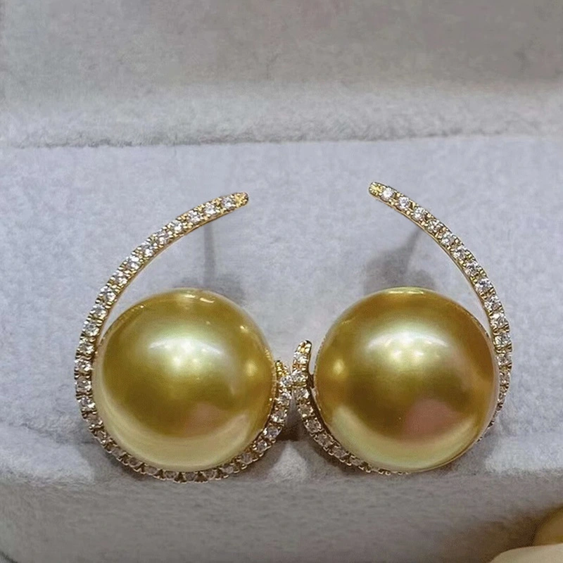 Live broadcast personality imitation pearl earrings women's exquisite and elegant temperament earrings princess niche daily style