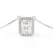  Chinese Valentine's Day gift square geometric pendant necklace classic versatile zircon jewelry fashion hot selling style