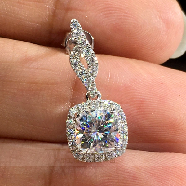 New hot selling exquisite full diamond square zircon earrings for women all-match Ruili street style earrings