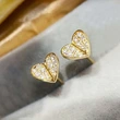   New daily commuting earrings heart-shaped love simple jewelry lady elegant style earrings