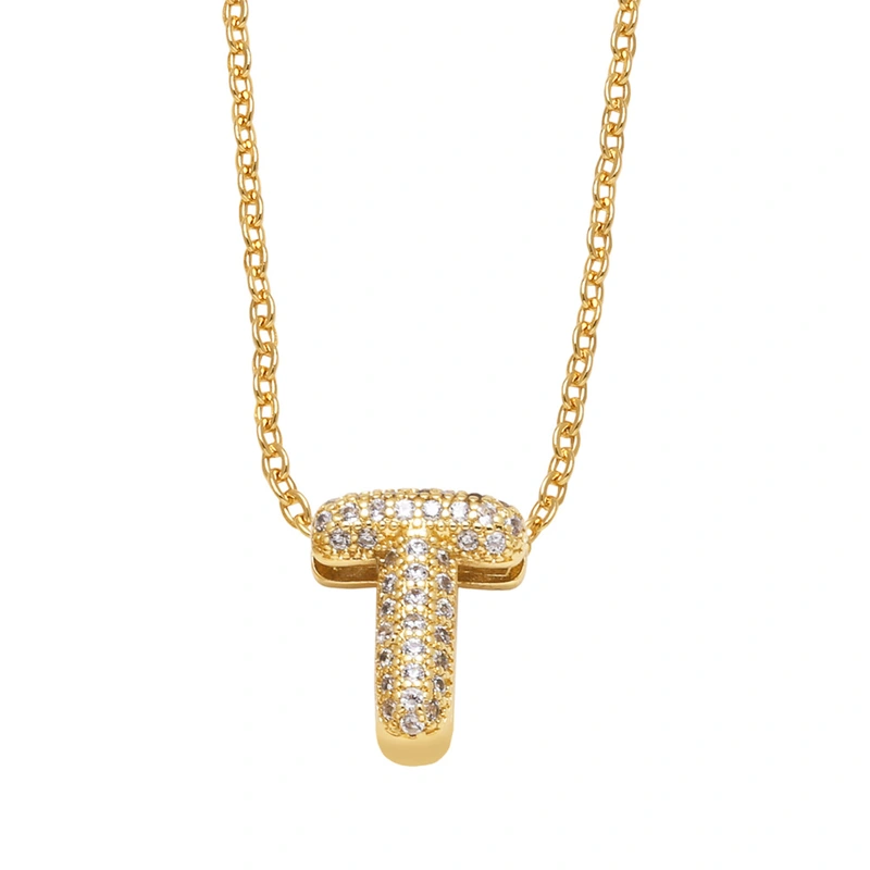 AS jewelry Europe and the United States hot selling full zircon 26 English letters necklace clavicle chain nkb596necklace