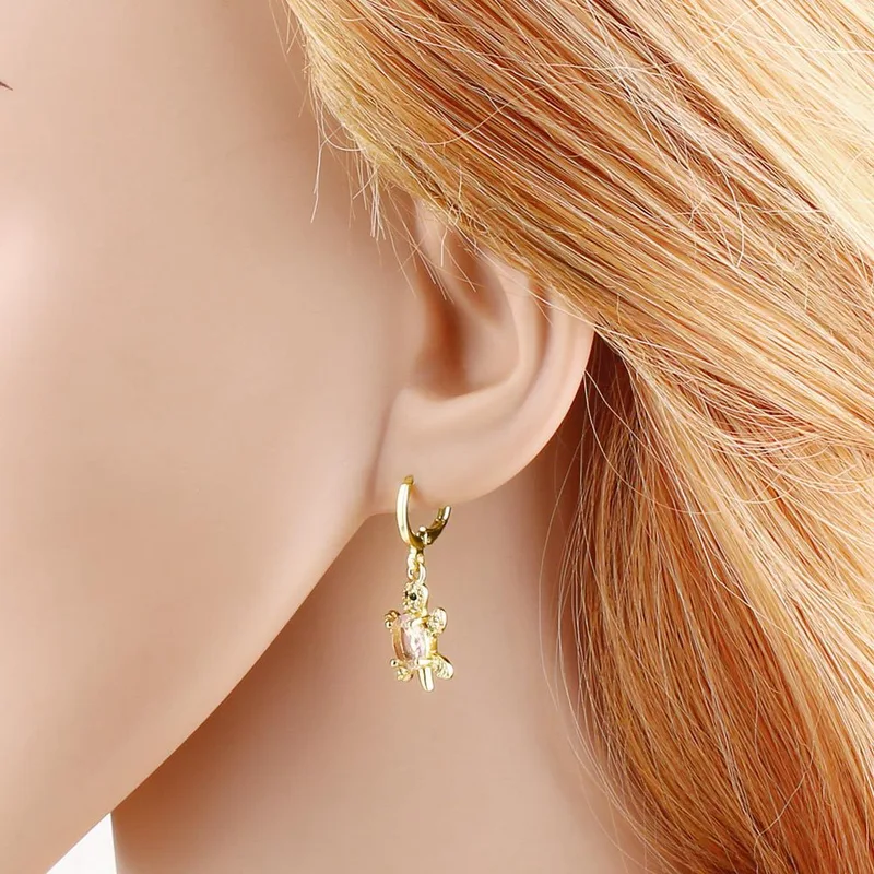 AS jewelry hot selling ocean wind pendant earrings turtle crab copper gold-plated earrings erz71