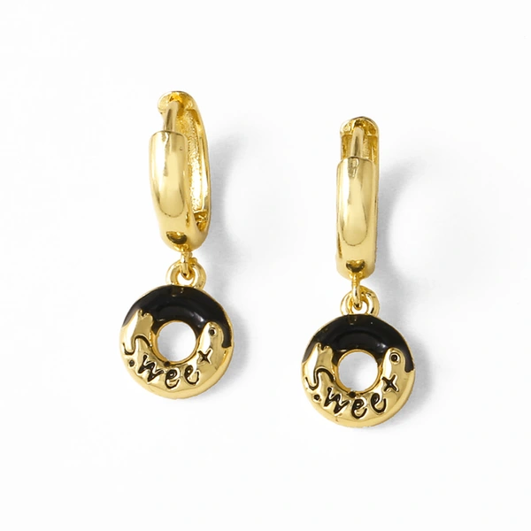 AS jewelry Europe and the United States hot selling donut oil drop earrings earrings copper plated 18k gold earrings earrings era056