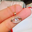 Popular necklace for women, fashionable devil eye zircon necklace, Halloween gift for girlfriend