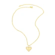 European and American micro-inlaid zircon heart-shaped pendant necklace style fashionable temperament clavicle chain necklace nks86