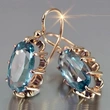 New European and American retro palace colored gemstone series inlaid zircon octagonal buckle earrings ear hooks