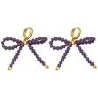 New color rice bead earrings for women European and American simple fashion gold-plated bow earrings earrings era217