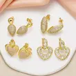 AS jewelry hot selling love peach heart earrings female gold-plated inlaid zircon heart-shaped earrings era392