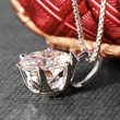 Simple six-claw single diamond pendant necklace exquisite large zircon pendant necklace live hot selling products