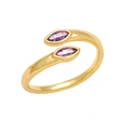Open ring women's fashion temperament niche design colorful zircon ring versatile simple hand jewelry rij04