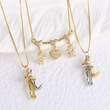 AS jewelry hot selling gold-plated boy and girl couple hug pendant necklace clavicle chain nkb071