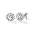 Simulated diamond snowflake earrings for women classic four-claw light luxury women's earrings versatile live zircon earrings