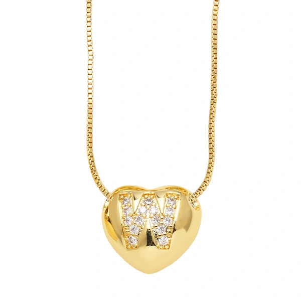 AS jewelry new style inlaid zircon love 26 letters pendant necklace clavicle chain nkb281necklace