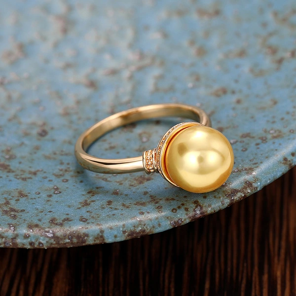   Fashion new imitation pearl ring retro vintage medieval style ring noble ring