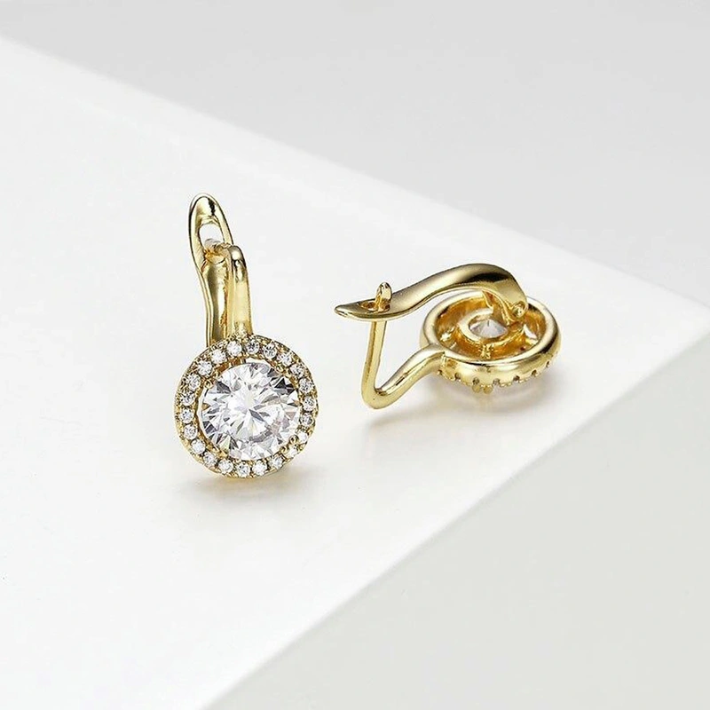 Fashion design European and American zircon earrings for women trendy commuter versatile earrings accessories wholesale