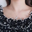 2022 early spring new jewelry hollow micro-inlaid diamond square necklace female trend light luxury pendant pendant