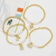 AS jewelry hot selling copper plated real gold animal elephant pendant pearl beaded bracelet hand jewelry female bra59
