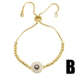 AS jewelry European and American Bohemian blue eye bracelet female gold-plated zircon palm jewelry brj12