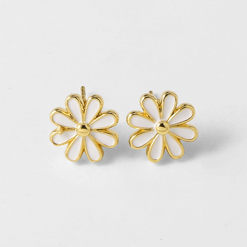 AS jewelry European and American style small daisy flower earrings niche design oil drop flower earrings female erw45