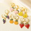 AS jewelry hot style fruit oil drop strawberry banana grape pendant earrings earrings female ers53
