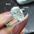 Hot selling new pear-shaped teardrop zircon double line single ring female European and American engagement ring special supply