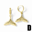 AS jewelry copper plated 18k gold starfish shell fishtail pendant earrings earrings female err53