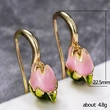 Korean version of the new earrings French retro tulip earrings forest girl sweet plant flower earrings