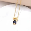 AS jewelry girl pendant necklace copper plated real gold heart-shaped zircon clavicle chain nka031