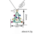  Cute and colorful Christmas tree pendant necklace, fashionable holiday jewelry matching exquisite trendy Christmas style