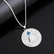 European and American new devil eye necklace men's trendy hip-hop long necklace pendant alloy jewelry nkt37