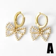 AS jewelry earrings European and American love earrings female pearl bow gold-plated star earrings era176