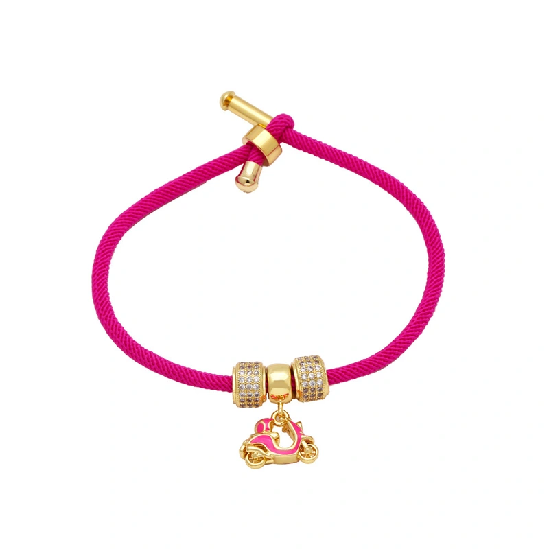 Clearance jewelry airplane passport pendant bracelet women's gold-plated full zircon bracelet brh70