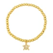 Niche design color-preserving gold bead bracelet angel turtle leaf pendant bracelet student girlfriend bracelet bra56