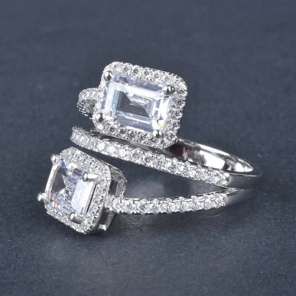  Japanese and Korean fashion personality rings Internet celebrity light luxury geometric multi-layer rings design women's rings