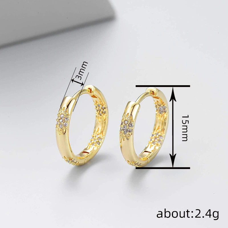 Commuter earrings French earrings for women high-end style temperament hot-selling jewelry micro-inlaid wheat ear earrings