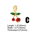AS jewelry hot selling fruit full zircon cherry diy bracelet hand jewelry brn21 bracelet
