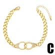 European and American personality exaggerated high-end leopard head bracelet female Internet celebrity punk hip-hop Cuban chain handcuffs bracelet brh48