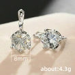 Korean round super flash zircon earrings simple and versatile classic crystal earrings fashionable OL earrings wholesale