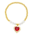 European and American hot-selling beaded jewelry love zircon bracelet niche design temperament pearl bracelet brb63