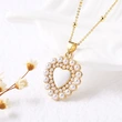 AS jewelry gold-plated pearl heart-shaped pendant necklace clavicle chain nkb482 necklace