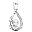 European and American gentle style lady necklace sun, moon and stars accompany each other day and night pendant imitation pearl lady necklace female