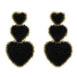 European and American new earrings trend street fashion earrings bohemian style creative rice bead heart earrings erw94