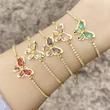 Popular European and American accessories niche design butterfly bracelet fashionable and simple diamond zircon bracelet brf85